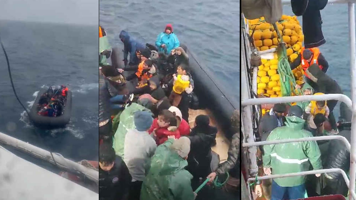 Ege'de ölüm kalım mücadelesi! Saniye saniye görüntülendi