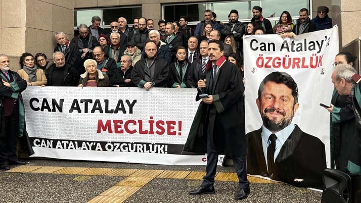 Çağlayan Adliyesi önünde 'Can Atalay' açıklaması