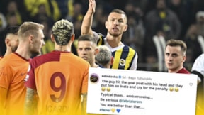 Edin Dzeko, Galatasaray ve Icardi'ye tepki gösterdi: "Penaltı için ağlıyorlar"