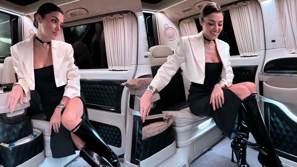 Hande Erçel'in VIP minibüs pozlarına beğeni yağdı