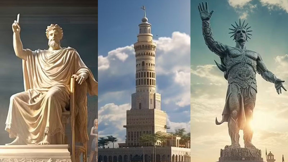 Keops Piramidi'nden Efes'e... Bir zamanların yedi harikasını yapay zekâ yeniden oluşturdu