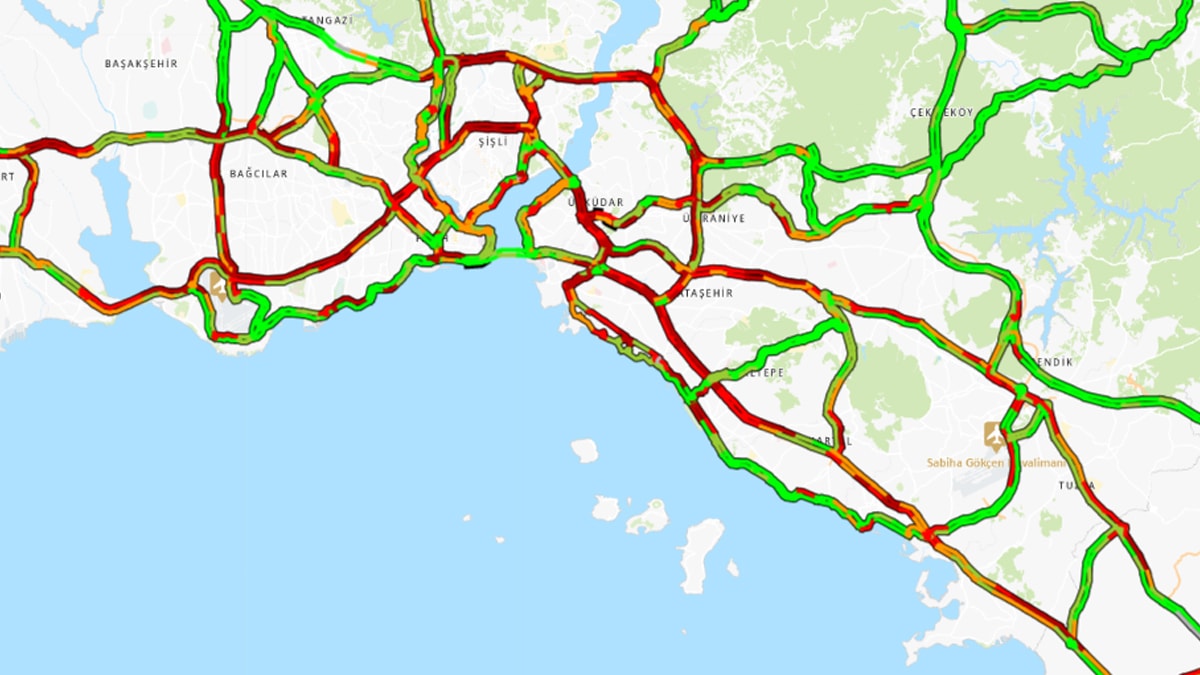 İstanbul'da trafik kilit