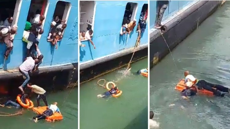 Bebeğini feribottan denize attı