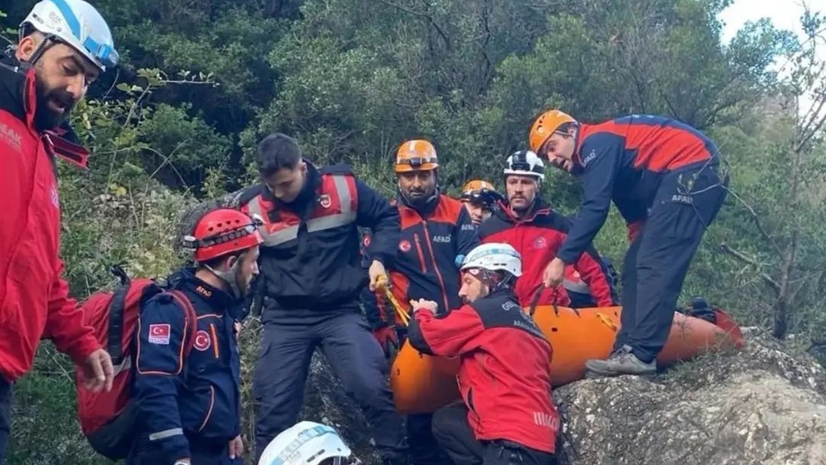 Kanyonda mahsur kalan kişi kurtarıldı