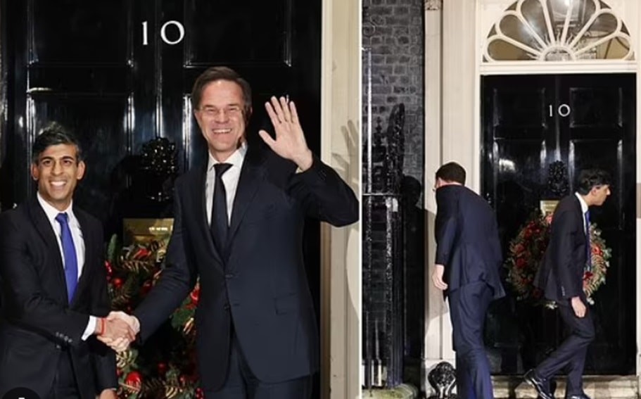 İngiltere'de ilginç anlar: Başbakan kapıda kaldı