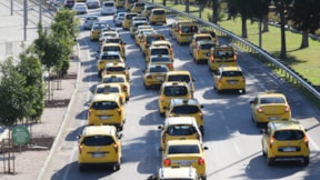 2 bin taksici konvoy yaptı: Korsana hayır