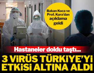 3 virüs Türkiye'yi vurdu! Bakan Koca ve Prof. Dr. Ateş Kara'dan açıklama geldi
