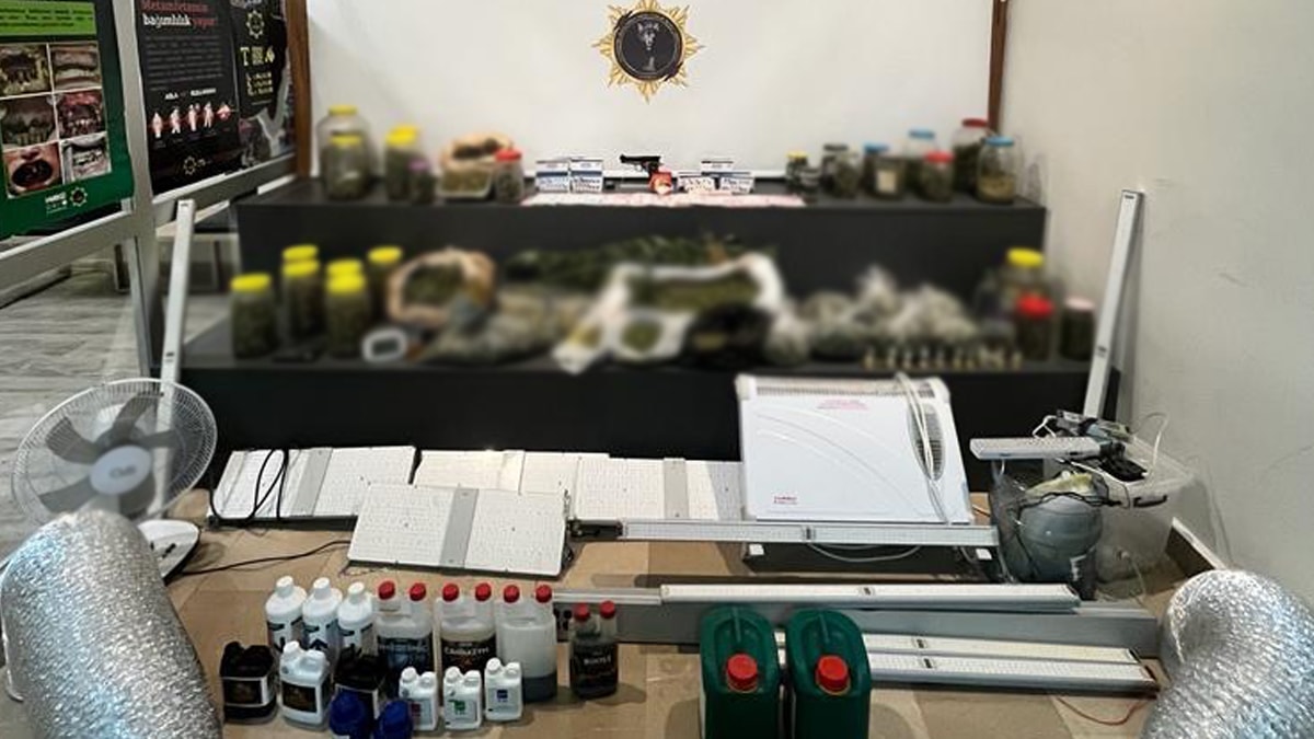 Evi uyuşturucu imalathanesine dönüştürmüşler