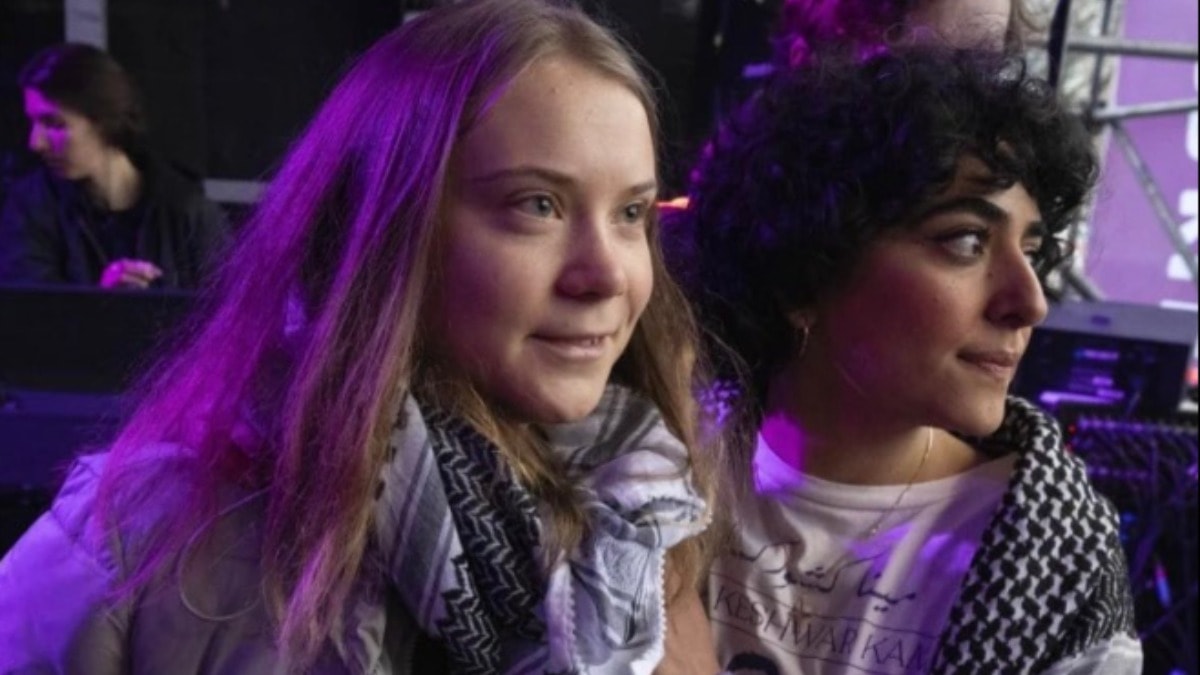 Filistin eylemine katılan Thunberg: İsrail saldırıları soykırım