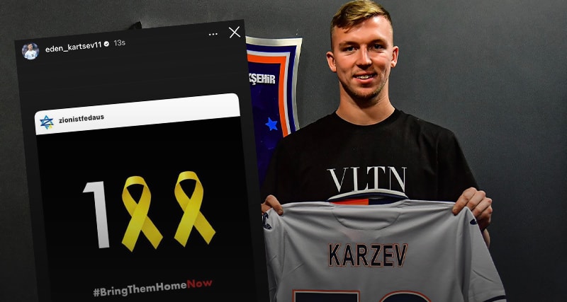 Başakşehirli Eden Karzev'den de İsrail'e destek paylaşımı