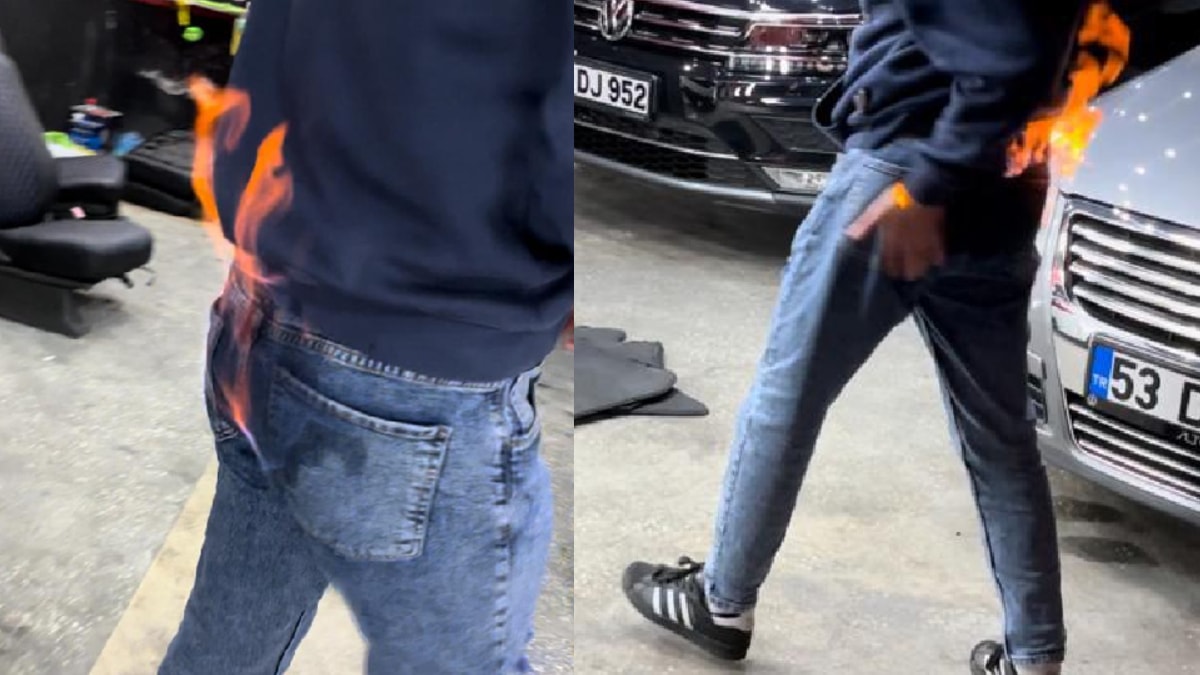 Sosyal medya için video çekerken yandı