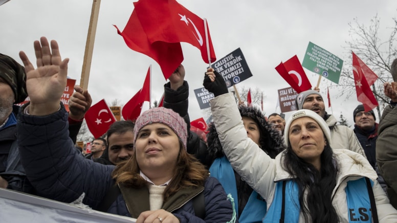 Staj ve çıraklık mağdurları Ankara'da haklarını istedi