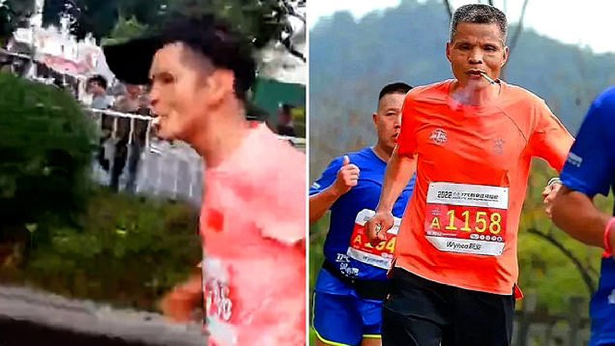 Çinli maraton koşucusu Chen Amca, sigara içerek bitirdiği yarışta diskalifiye edildi