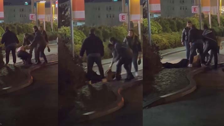 İstanbul'un göbeğinde 'taksici' terörü! Kadını yerde sürükleyip, art arda tokat attı