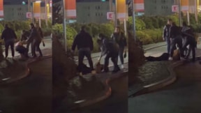 İstanbul'un göbeğinde 'taksici' terörü! Kadını yerde sürükleyip, art arda tokat attı
