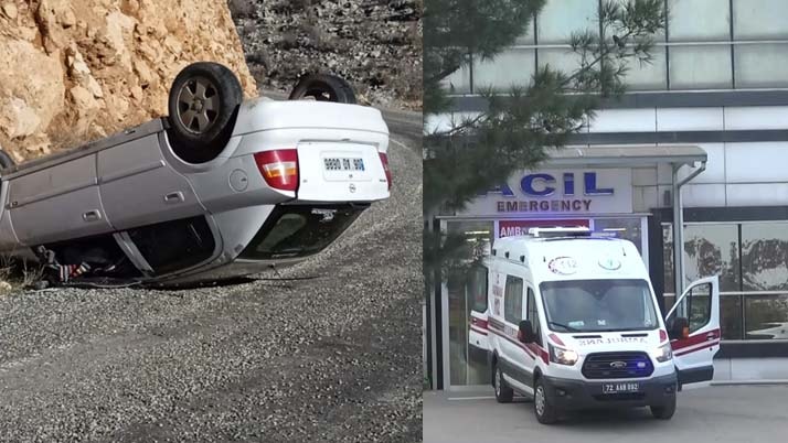 Otomobil takla attı: 1'i bebek 5 yaralı