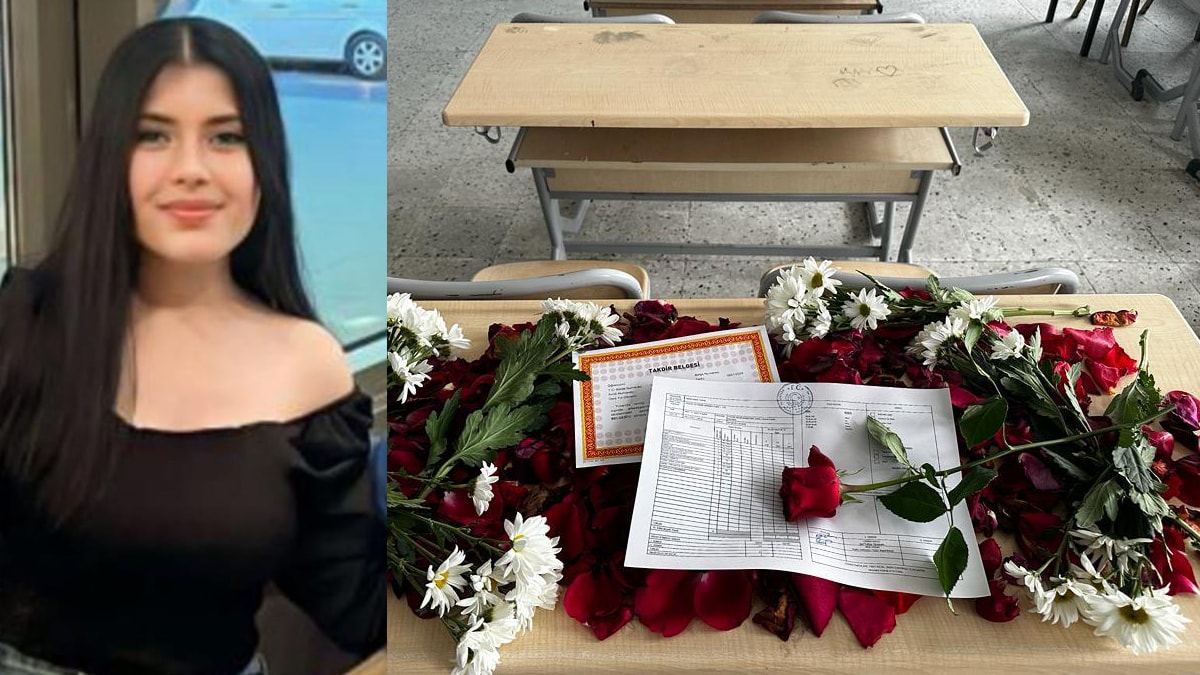 Kazada ölen liseli Havva'nın takdir belgesi sırasına bırakıldı