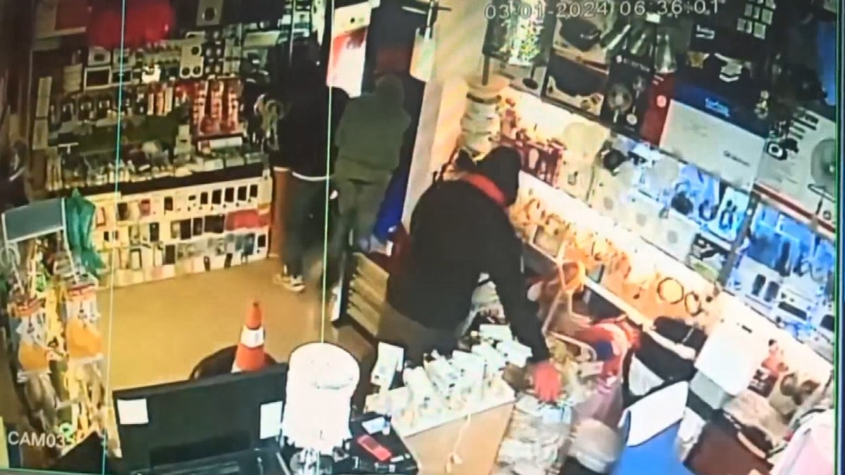 Yüz yüze geldiği hırsızları paspasla kovaladı