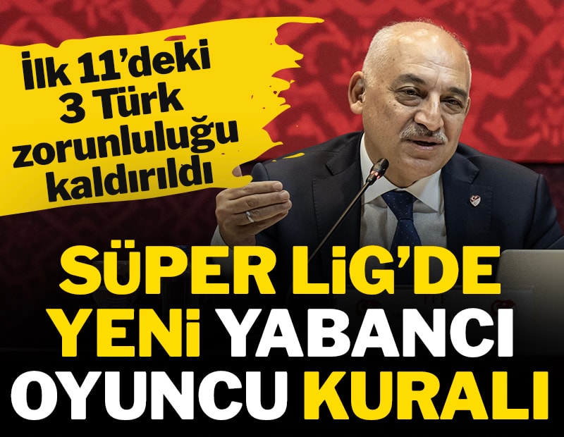 TFF, Süper Lig'de yeni yabancı kuralını açıkladı