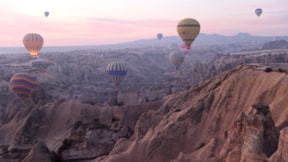 615 bin turist Kapadokya'yı kuş bakışı izledi