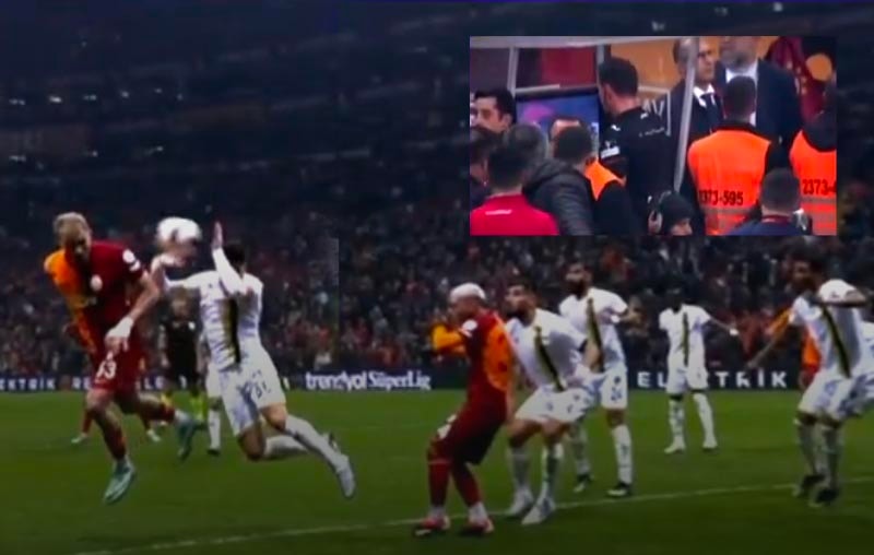 Galatasaray İstanbulspor maçına damga vuran pozisyon! Golü iptal etti, penaltı kararı verdi...