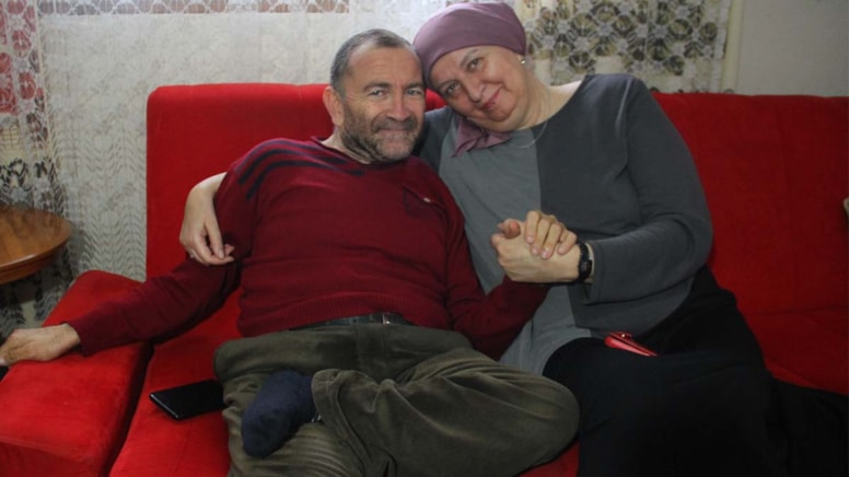 Engelli Osman Buz ve Rus eşi 14 aydır zorlukları birlikte aşıyor