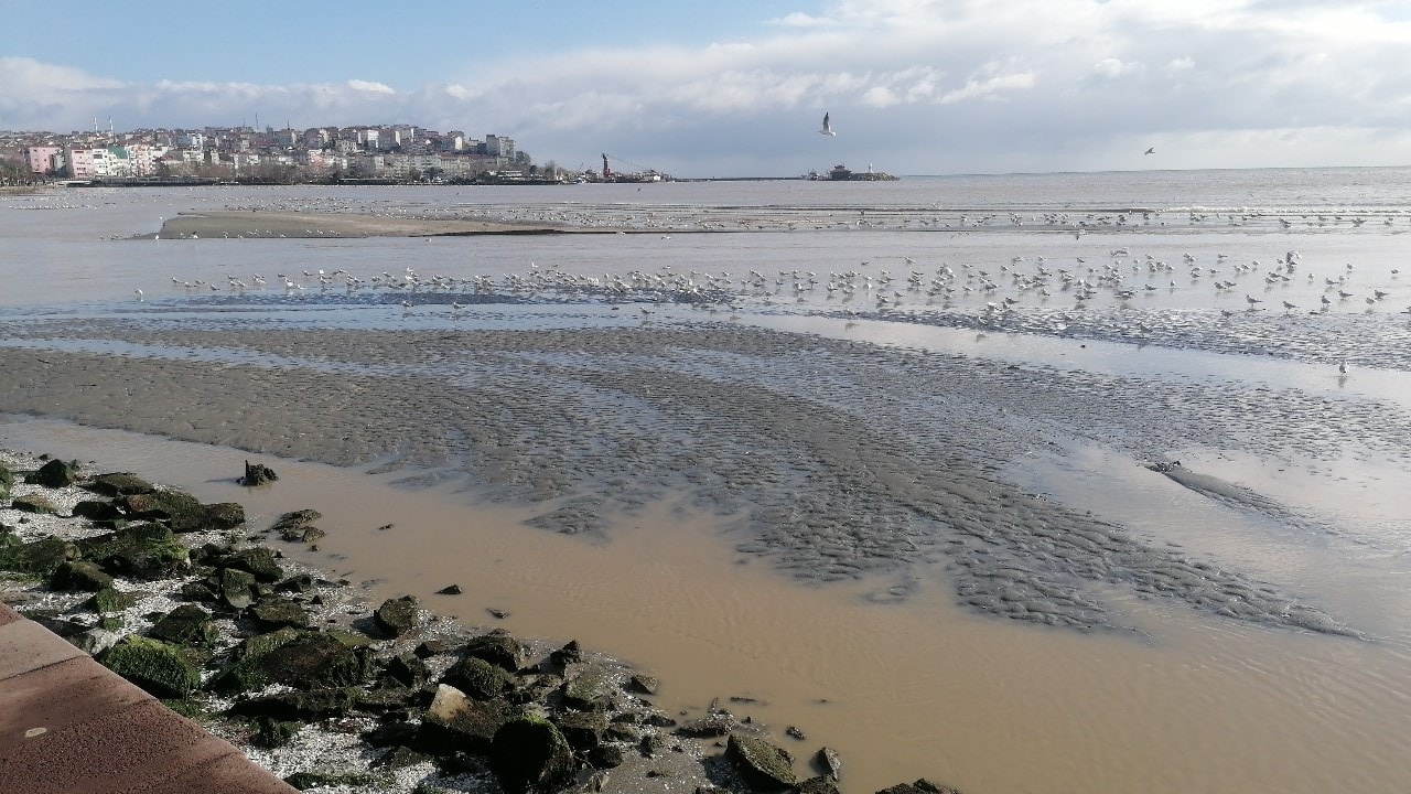 İstanbul'da sağanak! Sahili su bastı