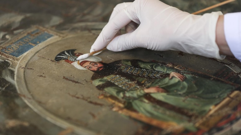 18. yüzyıla ait Osmanlı 'Soyağacı' tablosu restore ediliyor
