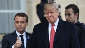 Trump, Macron'un İngilizcesiyle dalga geçti