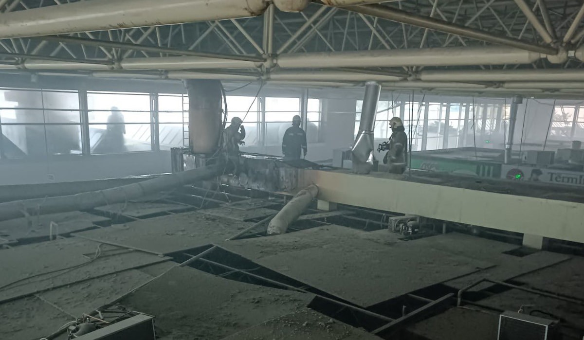 Otobüs terminalinde yangın