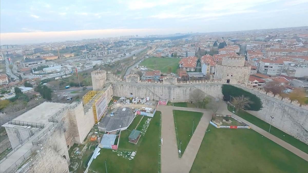 Yedikule Hisarı'nın eşsiz manzarası görüntülendi