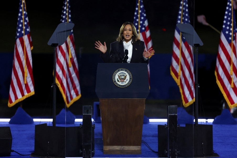 Kamala Harris'e Gazze protestosu