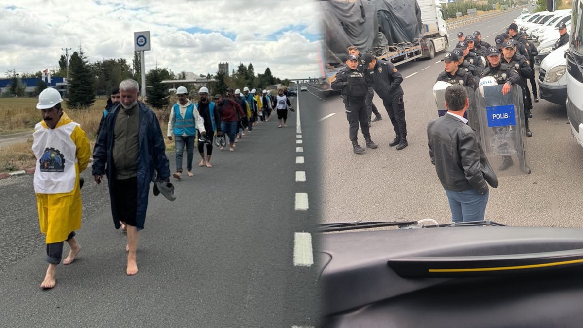 Ankara'ya sokulmayan Fernas madencilerini otobüsle TBMM’ye götürdü