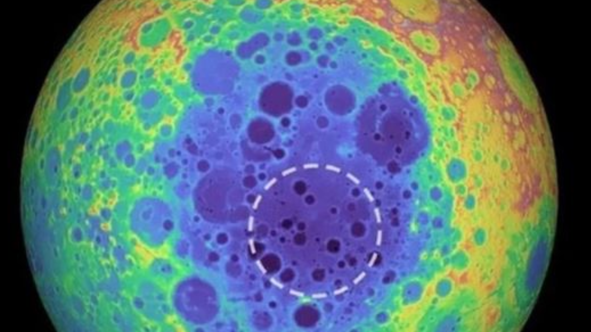 Giant Structure at Moon’s South Pole: Asteroid Core or Something Else