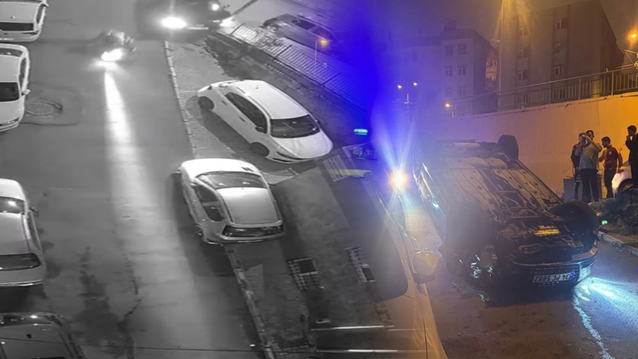 Film sahnelerini aratmayan kovalamaca kazayla sonlandı