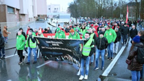 Audi çalışanlarından protesto