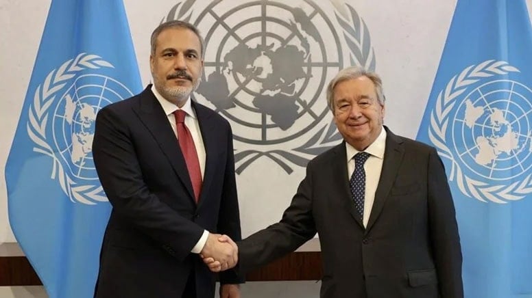 Dışişleri Bakanı Hakan Fidan ve Birleşmiş Milletler Genel Sekreteri Antonio Guterres