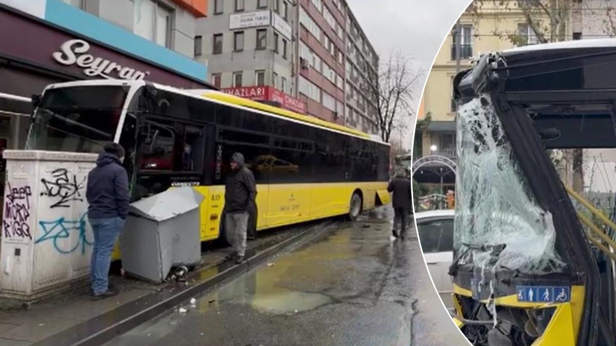 İstanbul'da 2 İETT otobüsü çarpıştı: 'Kaldırımda ne var ne yok götürdü'