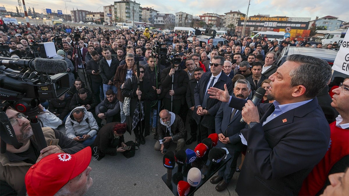 Özgür Özel, grev alanından Erdoğan ve Bahçeli'ye seslendi