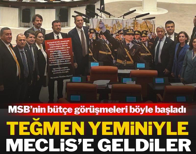Teğmen yeminiyle Meclis'e geldiler