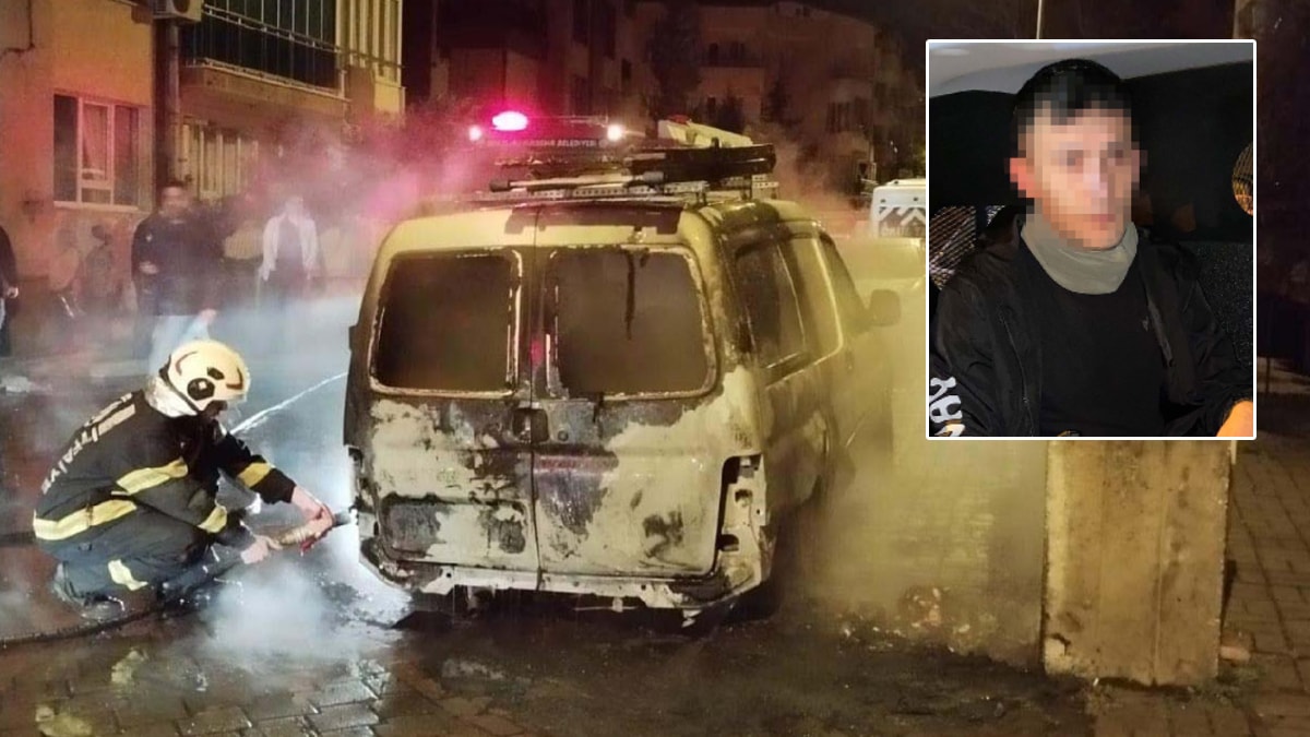 Sevgilisiyle kavga eden uzman çavuş 3 mahalledeki araçları yaktı