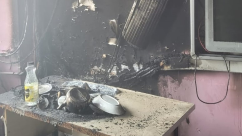 Adana'da sınıfta yangın paniği