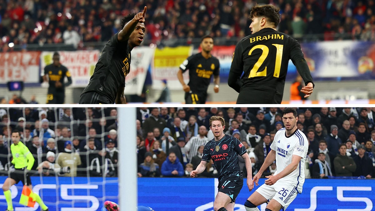 Manchester City Kopenhag'ı, Real Madrid de Leipzig'i deplasmanda devirdi