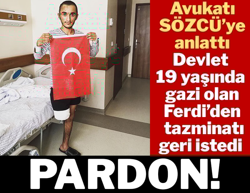 Devlet, Gazi Ferdi Çatal'dan tazminatı geri istedi