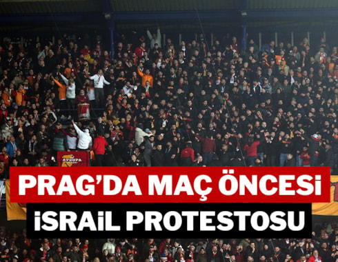 Prag'da maç öncesi İsrail protestosu