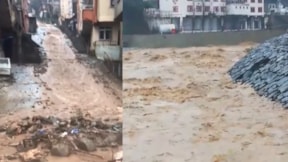 Yağışlar kenti esir aldı, heyelan nedeniyle yol ulaşıma kapandı