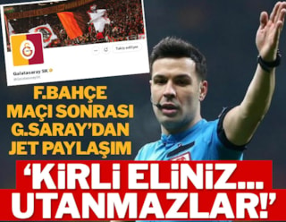 Galatasaray'dan Fenerbahçe'nin penaltısı için olay paylaşım: Utanmazlar!