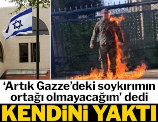 İsrail Büyükelçilik binası önünde kendisini yaktı: 'Özgür Filistin' dedi