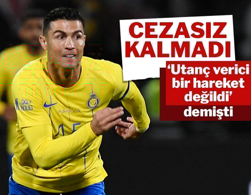 Cristiano Ronaldo'nun hareketi cezasız kalmadı