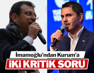 Ekrem İmamoğlu'ndan Murat Kurum'a 2 soru